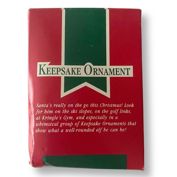 Hallmark, Keepsake Snowplow Santa, Vintage 1989, Skiing Santa Claus Ornament - Picture 9 of 11